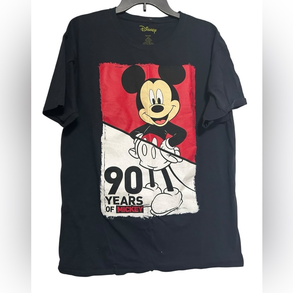 Disney Mickey Mouse 90 Years Graphic Tee - Red, Black, White Size Large